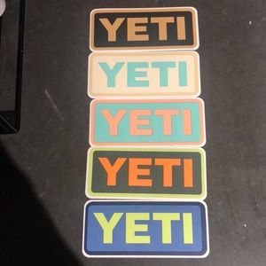 Yeti Stickers Brand New Set of 5 100% Authentic